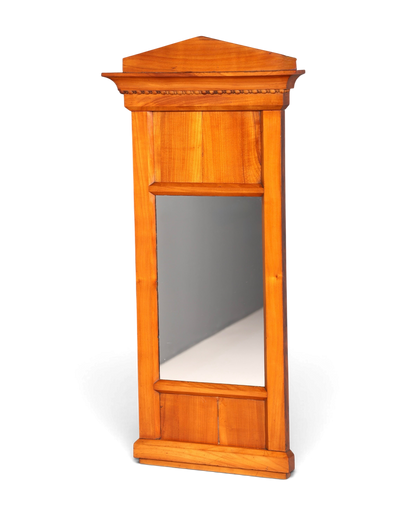 Hauptstadt Möblerei Biedermeier Wandspiegel aus massivem Kirschholz mit antikem Design für den Flur