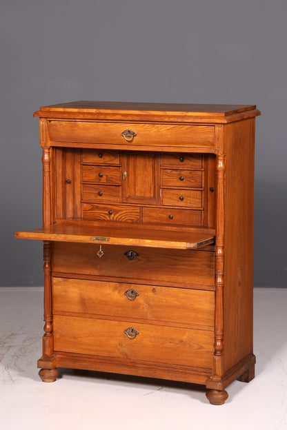 Stilvoller Gründerzeit Sekretär Vertiko Highboard Jugendstil Kommode Landhaus Schrank um 1880 Antik