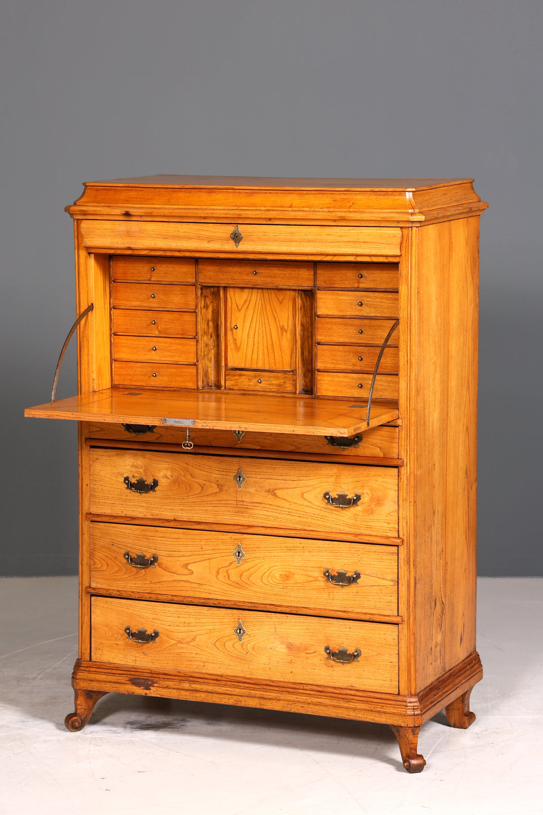 Wunderschöner Original Biedermeier Sekretär um 1860 Kommode Antik Bürokommode
