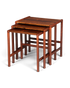 Hauptstadt Möblerei Mid-Century Satztische aus massivem Palisanderholz mit lebendiger Maserung im 3er-Set