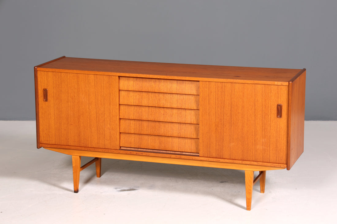 Traumhaftes Mid Century Sideboard Vintage Schrank Schiebetür Kommode TV Schrank 60s