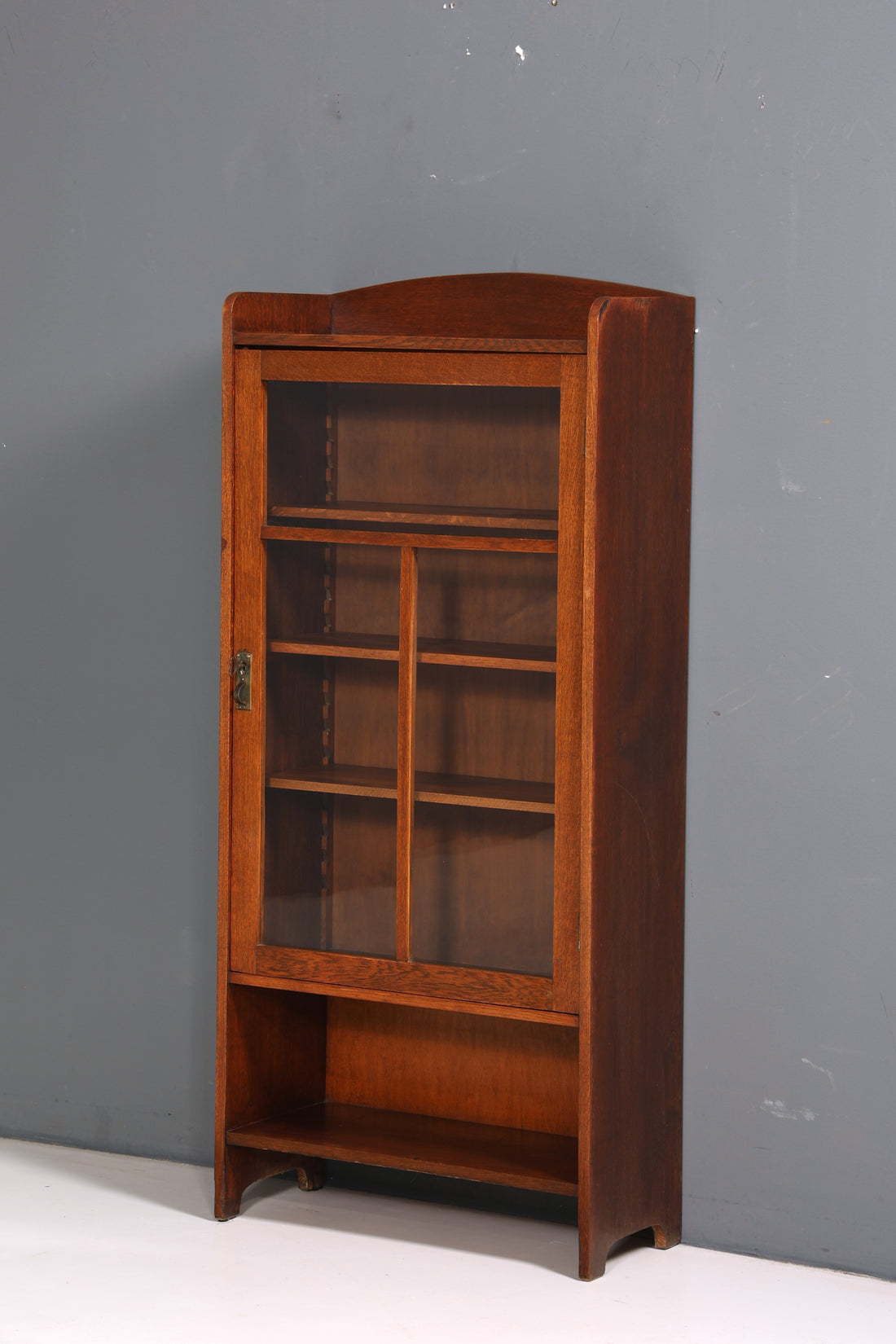 Traumhafte Jugendstil Vitrine Antike Holz Bücherschrank Eiche Antik Schrank Geschirrschrank 3 von 6