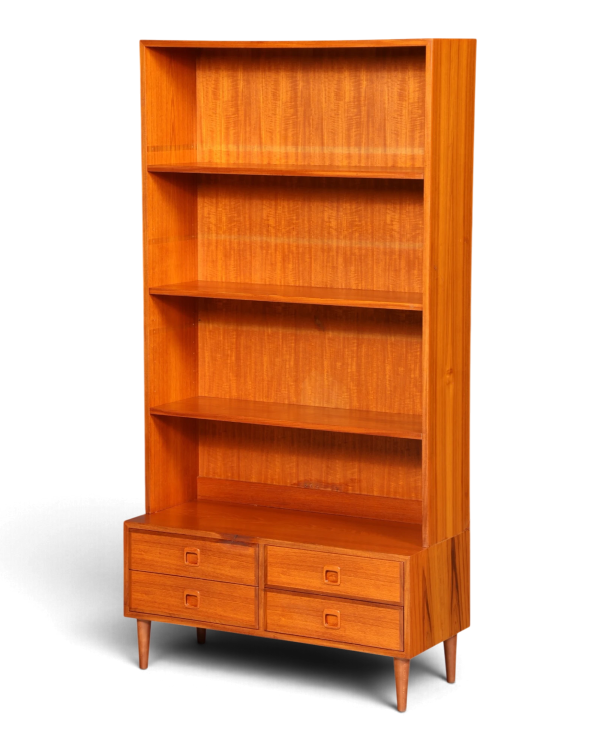 Beautiful mid-century bookcase with drawers, vintage shelving unit, retro cabinet, vertiko, chest of drawers, 1960s