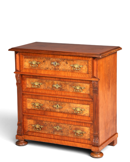 E908 Finish cm, Wunderschöne Gründerzeit Kommode Louis Philippe Nussbaum Schubladen Kommode Sideboard um 1880