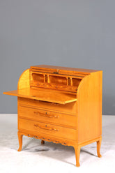 Stilvoller Rollladensekretär um 1930 Büro Kommode Kirschholz Sekretär Schreibtisch Kommode