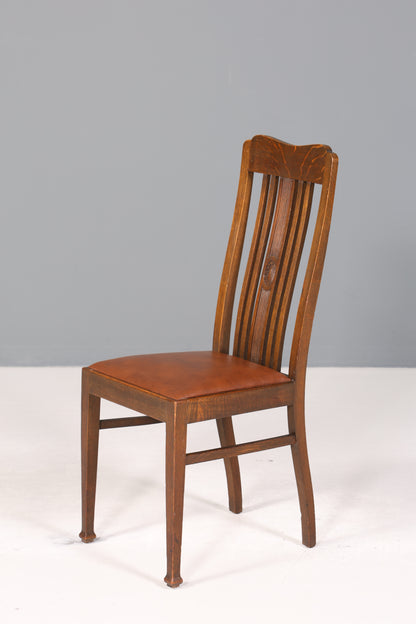 Traumhafter Jugendstil Stuhl Sekretär Stuhl Antik Eiche Küchenstuhl um 1900