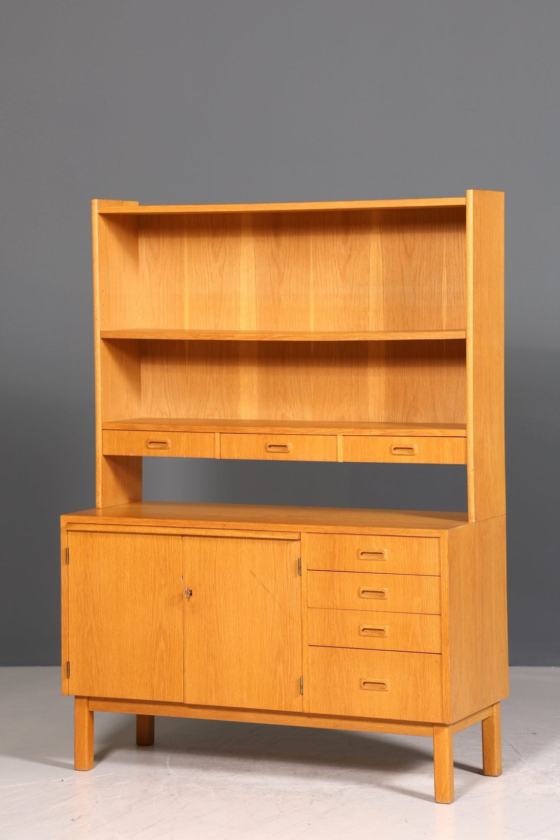 Stilvolles Mid Century Regal Danish Design Sekretär echt Holz Schrank Vintage Kommode