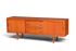 Hauptstadt Möblerei H.P. Hansen XXL Sideboard aus Teakholz im Mid Century Design mit Schiebetüren und Schubladen