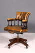 Original Chesterfield Centurion Captain Chair Englisch grün echt Leder Sessel Bürostuhl Office Chair