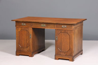 Beautiful Art Nouveau Desk Oak Wood Desk Antique Office Table Office Desk