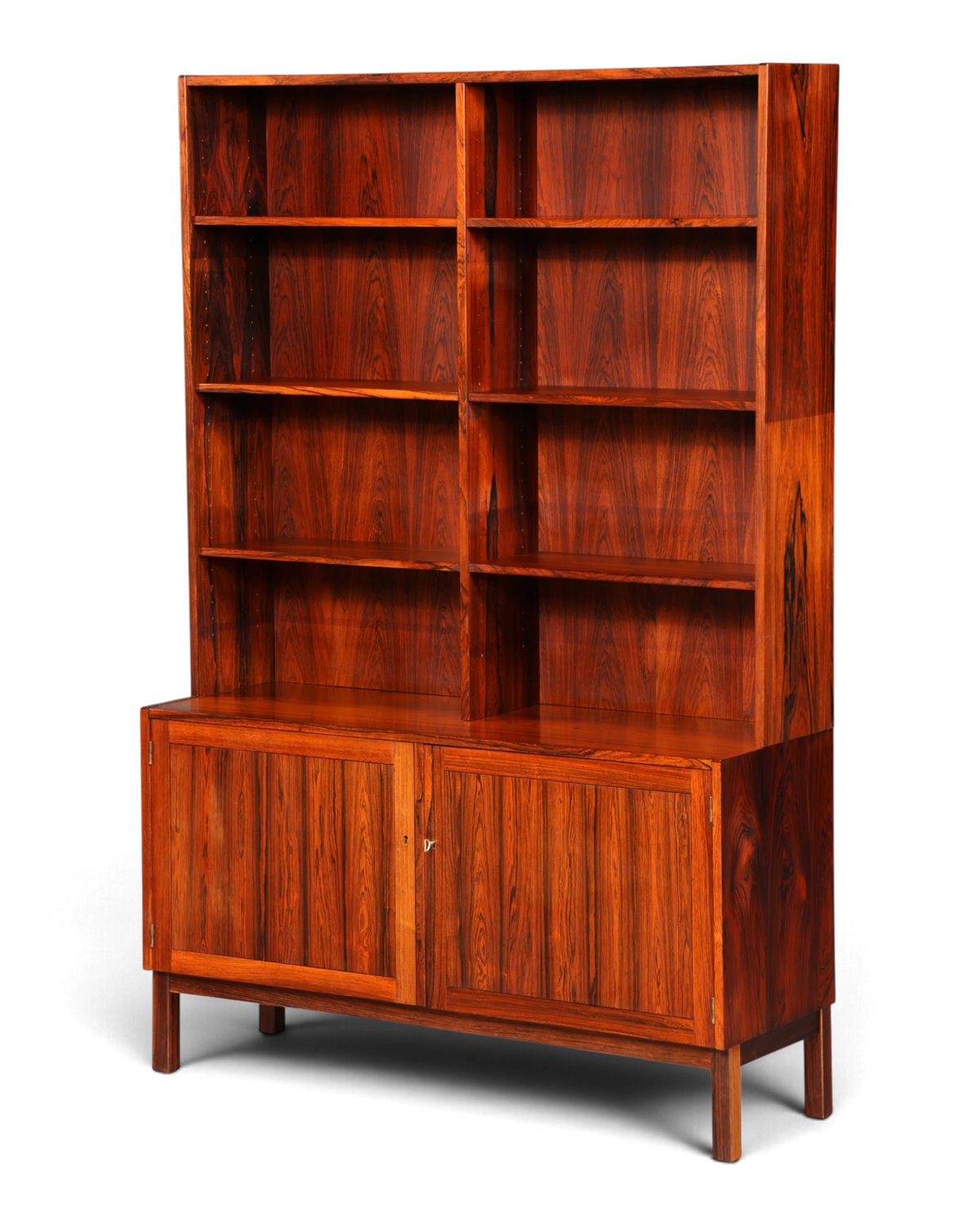 Traumhaftes Mid Century Bücherregal Palisander Schrank Danish Design Retro Regal Vintage Highboard 60er Jahre