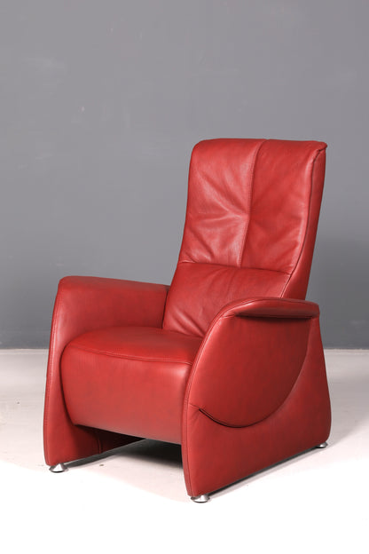 Edler Himolla Relaxsessel Ledersessel Echt Leder Rostrot Sessel Fernsehsessel Loungesessel Vintage