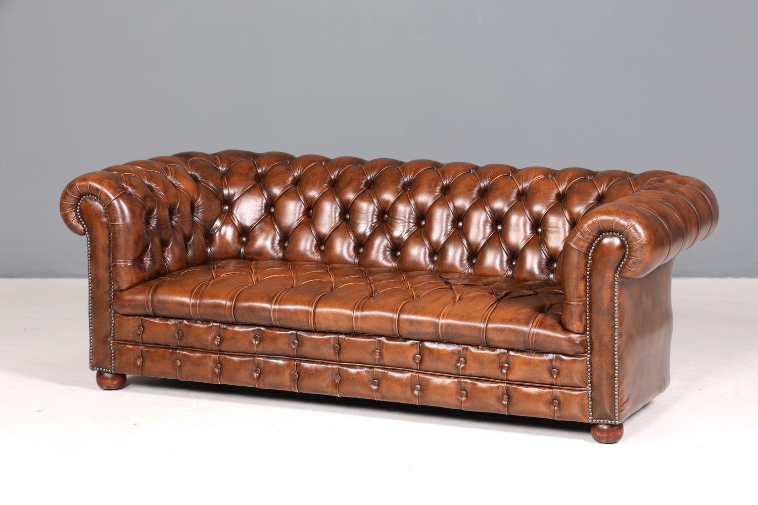 Wunderschönes Original Chesterfield Sofa 3- Sitzer echt Leder Couch Englisch