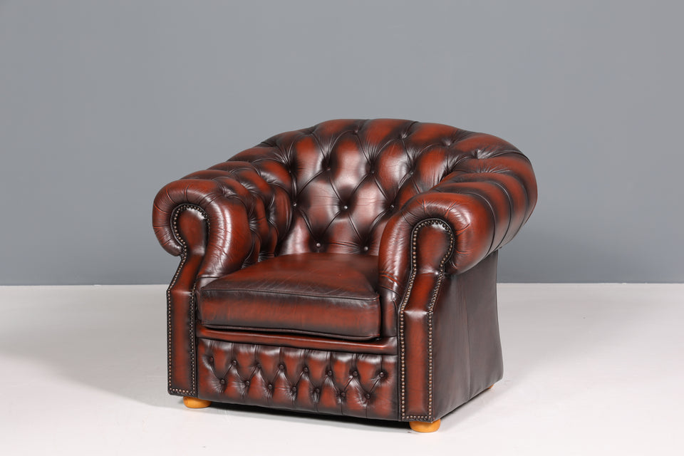 Wunderschöner Original Chesterfield Centurion Sessel Englischer Armlehnsessel Englisch Herrensessel 2 von 2
