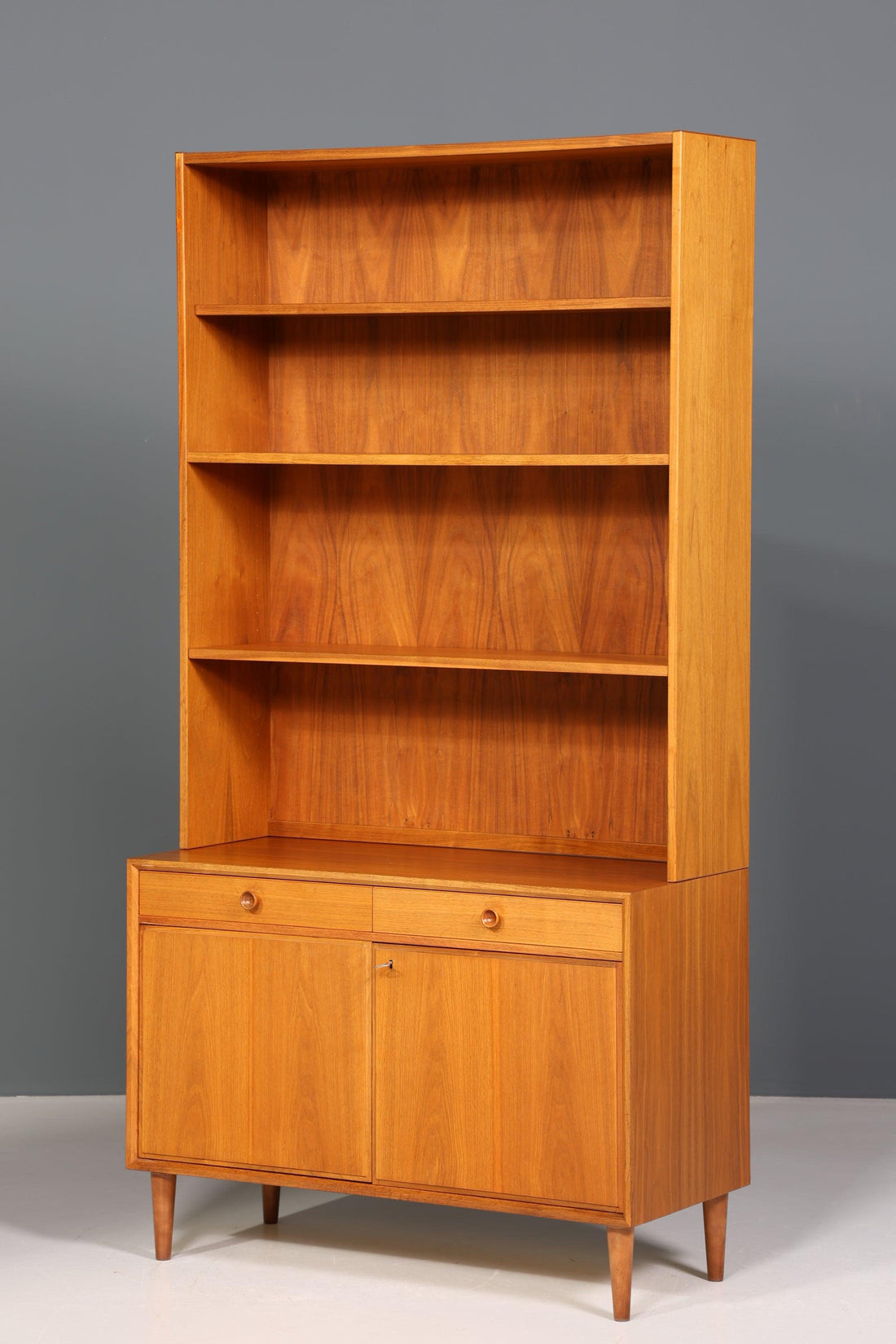 Stilvolles Mid Century Regal "Made in Denmark" echt Holz Schrank Danish Design Retro Kommode Vintage Bücherregal 60er Jahre
