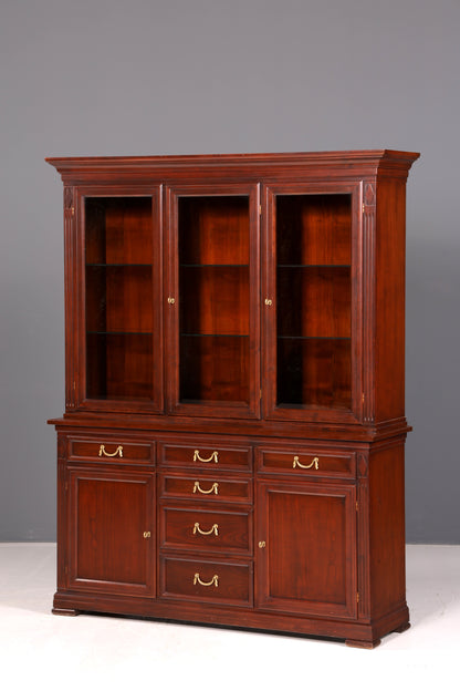 Wunderschöne Original Selva Vitrine Villa Borghese Antik Stil massiv Holz Buffet Schrank Bibliothek