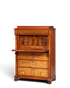 Stilvoller Gründerzeit Sekretär Vertiko Nussbaum Highboard Louis Philippe Kommode Sekretär Schrank um 1880