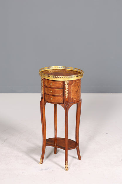 Edler Barock Louis XV Stil Beistelltisch Ablagetisch massiv Kommode Antik Stil