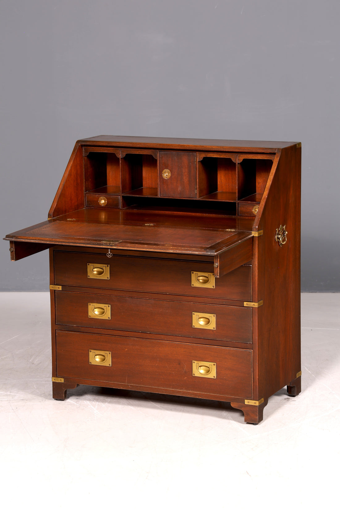 G799 Finish Wunderschöner Maritimer Sekretär Englisch Schreibkommode echt Holz Englischer echt Lederauflage Schreibtisch (Kopie)