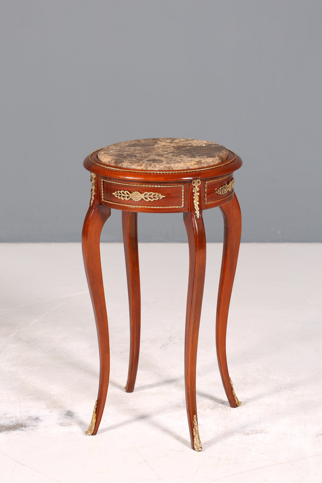 BA09-1 Finish MIT BESCHÄDIGUNG / Wunderschöner Barock Stil Beistelltisch Blumentisch Antik Stil Marmor Säule