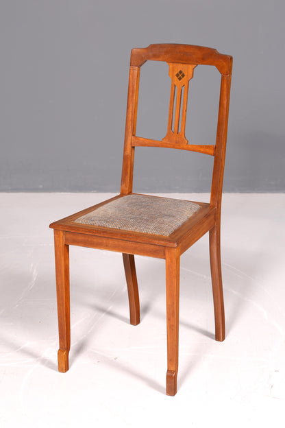 Wunderschöner Jugendstil Stuhl Sekretär Stuhl Antik Eiche Küchenstuhl um 1900 Esszimmerstuhl