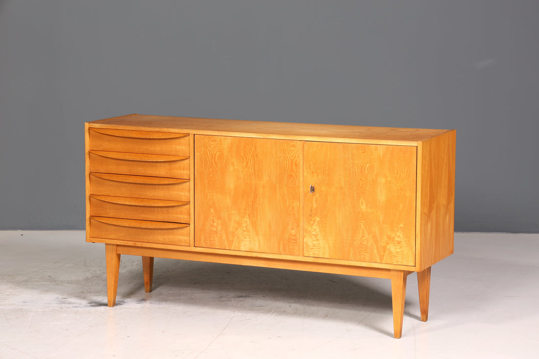 Original Hellerau Franz Ehrlich 602 Sideboard Mid Century TV Schrank Kommode VEB