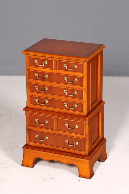 Wunderschöne Englische Kommode Eibe Antik Vertiko Schubladenkommode Chest Echt Holz Vintage
