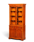 Hauptstadt Möblerei Heldense Vitrine aus Eibe mit verglasten Sprossentüren und Unterschrank im englischen Stil