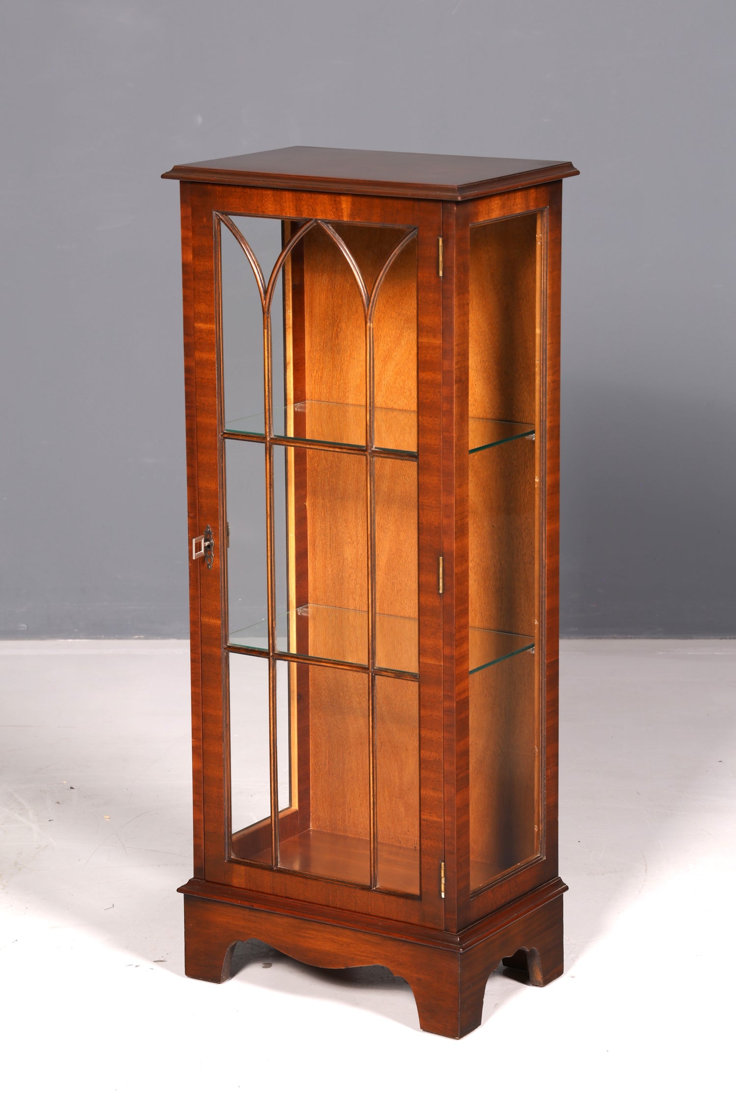 Wunderschöne Englische Vitrine Mahagoni Antik Glasvitrine Schrank Sammlervitrine Echt Holz Vintage