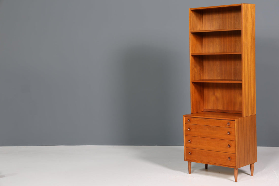 Fantastic Mid Century Shelf Vintage Cabinet Retro Vertiko Bookcase Chest of Drawers 60s