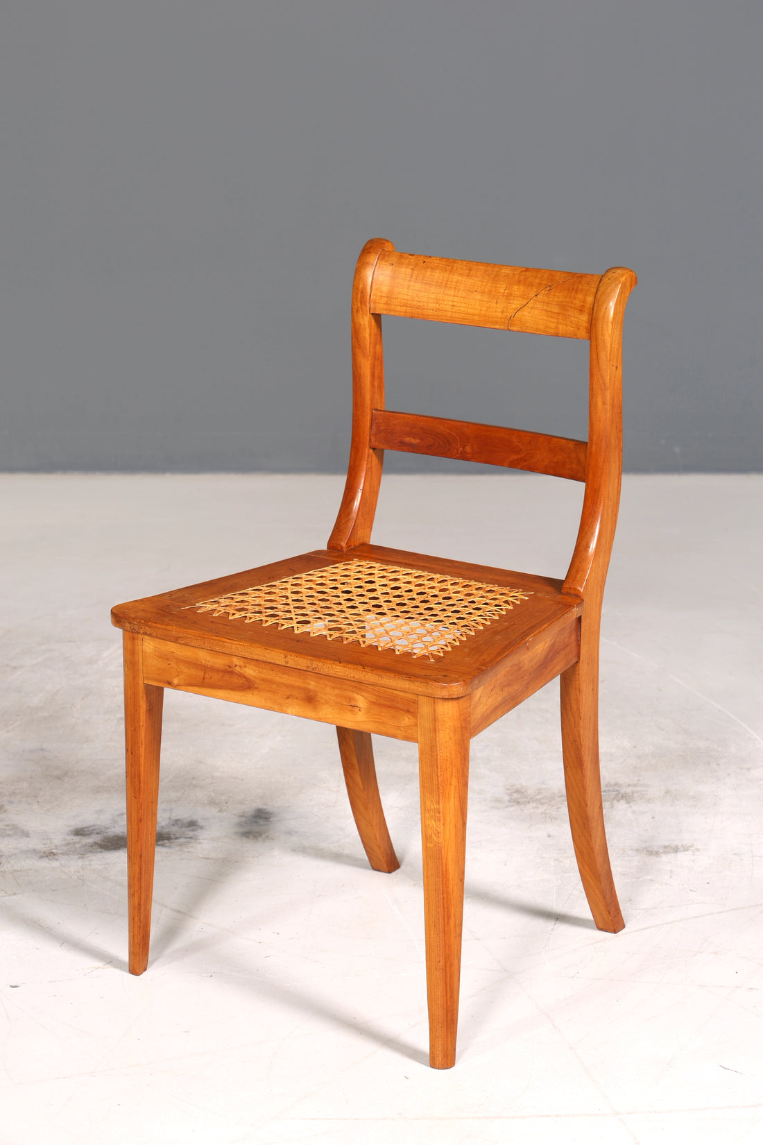 E851 Finish Traumhafter Biedermeier Stuhl Antik Sekretär Armlehnstuhl echt Holz Küchenstuhl