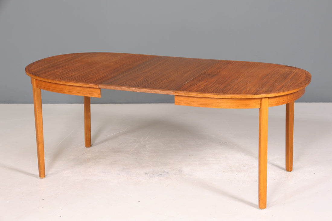 Wunderschöner Mid Century Esstisch ausziehbarer Danish Design Teak Holz Küchentisch Esszimmer Tisch