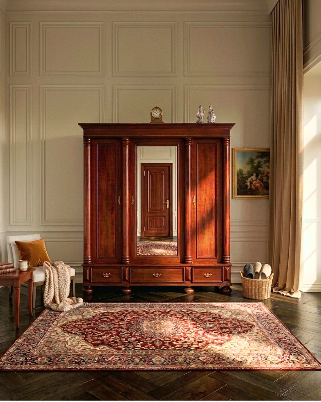 Wunderschöner Gründerzeit Schrank Biedermeier Kleiderschrank Antik Jugendstil Wäscheschrank