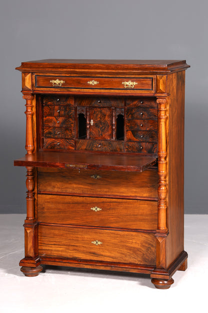 Traumhafter Gründerzeit Sekretär Vertiko Highboard Louis Philippe Kommode Sekretär Schrank um 1880