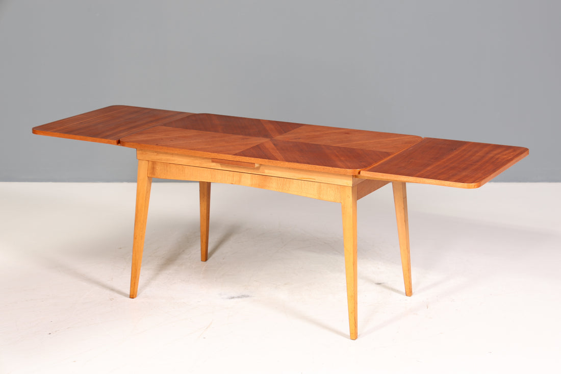 Wunderschöner Mid Century Tisch ausziehbar Retro Esstisch Vintage Küchentisch Höhenverstellbar