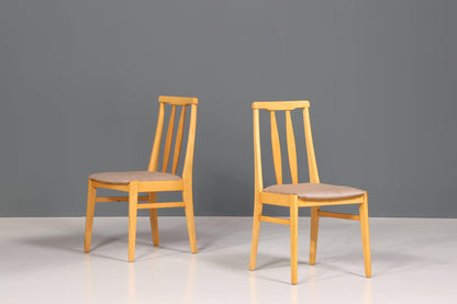 2x Schlichte Mid Century Stühle Retro Stuhlset Danish Design Küchenstühle Esszimmer Stühle - Stühle
