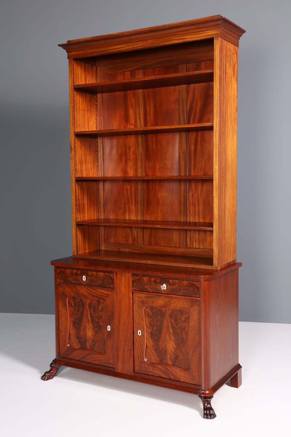 Edles Louis Philippe XXL Regal um 1880 Biedermeier Antik Schrank um 1880