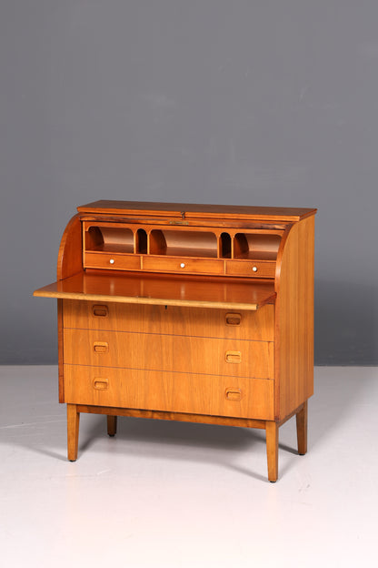 Wunderschöner Mid Century Rollladen Sekretär Danish Design Schreibkommode 60er Jahre
