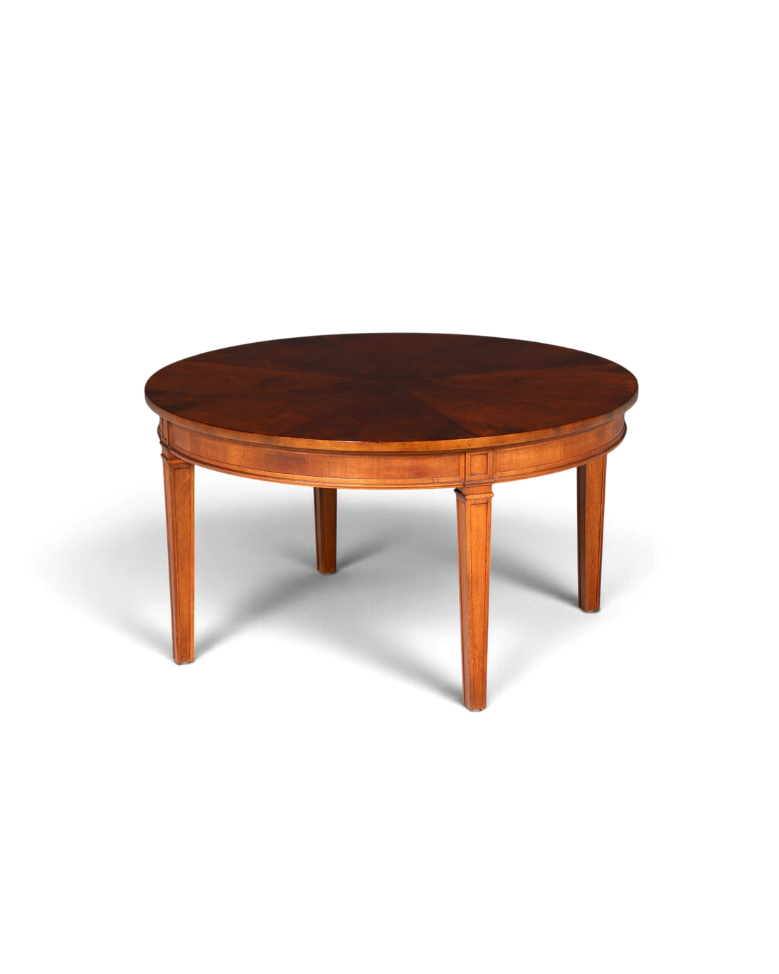 Hauptstadt Möblerei runder englischer Couchtisch aus dunklem Holz im Vintage-Stil mit klassischer Verarbeitung