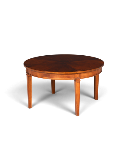 Hauptstadt Möblerei runder englischer Couchtisch aus dunklem Holz im Vintage-Stil mit klassischer Verarbeitung
