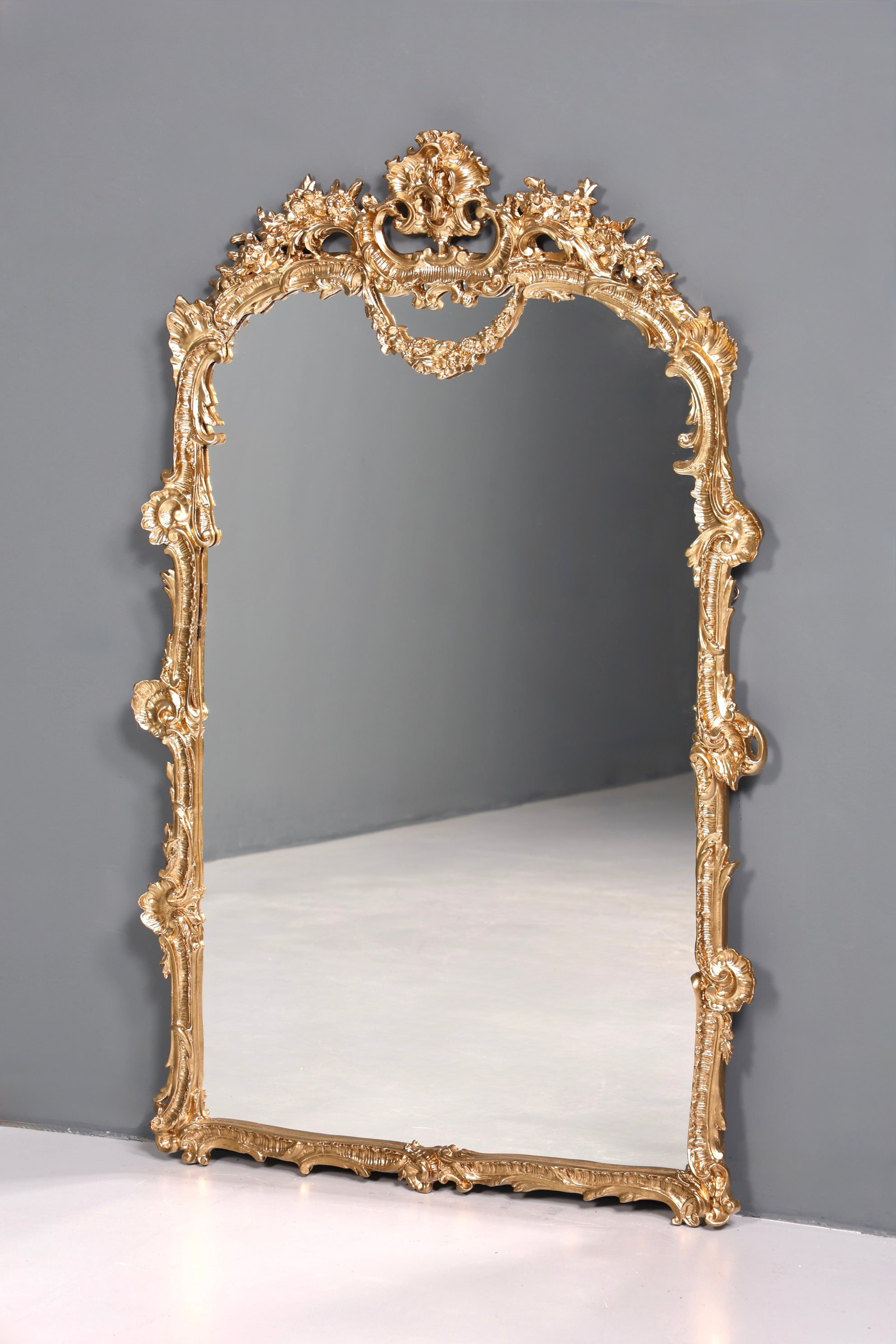 Wunderschöner Prunk Barock Stil Wandspiegel Ornamenten Gold Spiegel Flurspiegel Spiegel