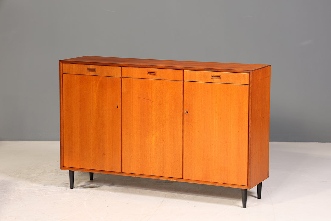 Wunderschönes Mid Century Highboard Sideboard Vintage Schrank 60er Jahre Büro Kommode Aktenschrank