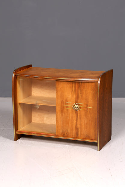 Wunderschöne Mid Century Vitrine Retro Barschrank Vintage Bar Schrank Sideboard Echt Holz 60er