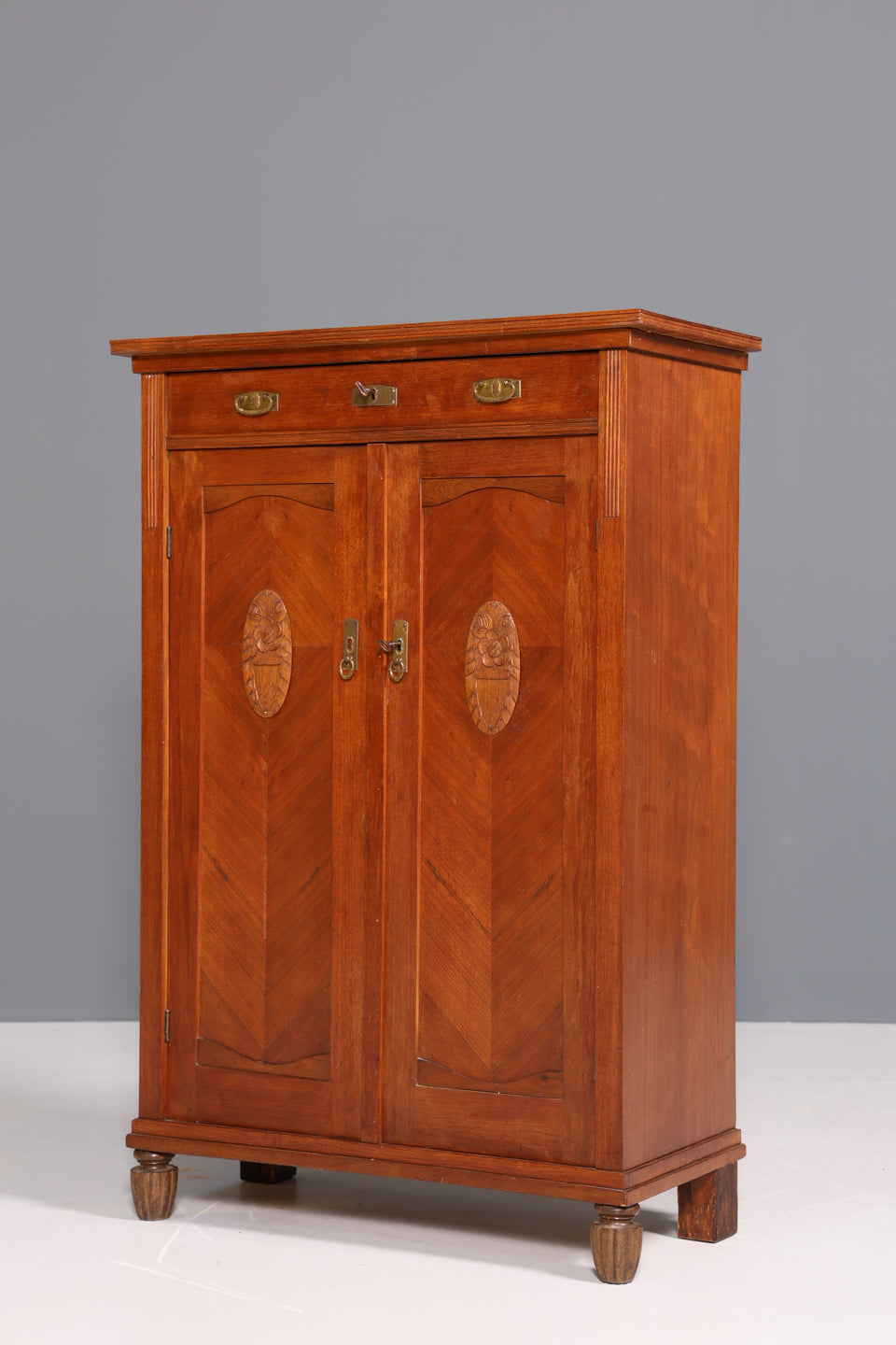 Traumhaftes Jugendstil Vertiko echt Holz Gründerzeit Schrank Antik