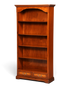 Hauptstadt Möblerei H860 Bücherregal aus Holz in Selva-Ausführung mit zwei Schubladen und goldenen Griffen