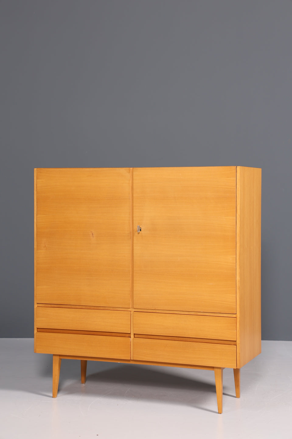 Stilvolle Mid Century Kommode echt Holz Wäscheschrank 60s 70s Highboard