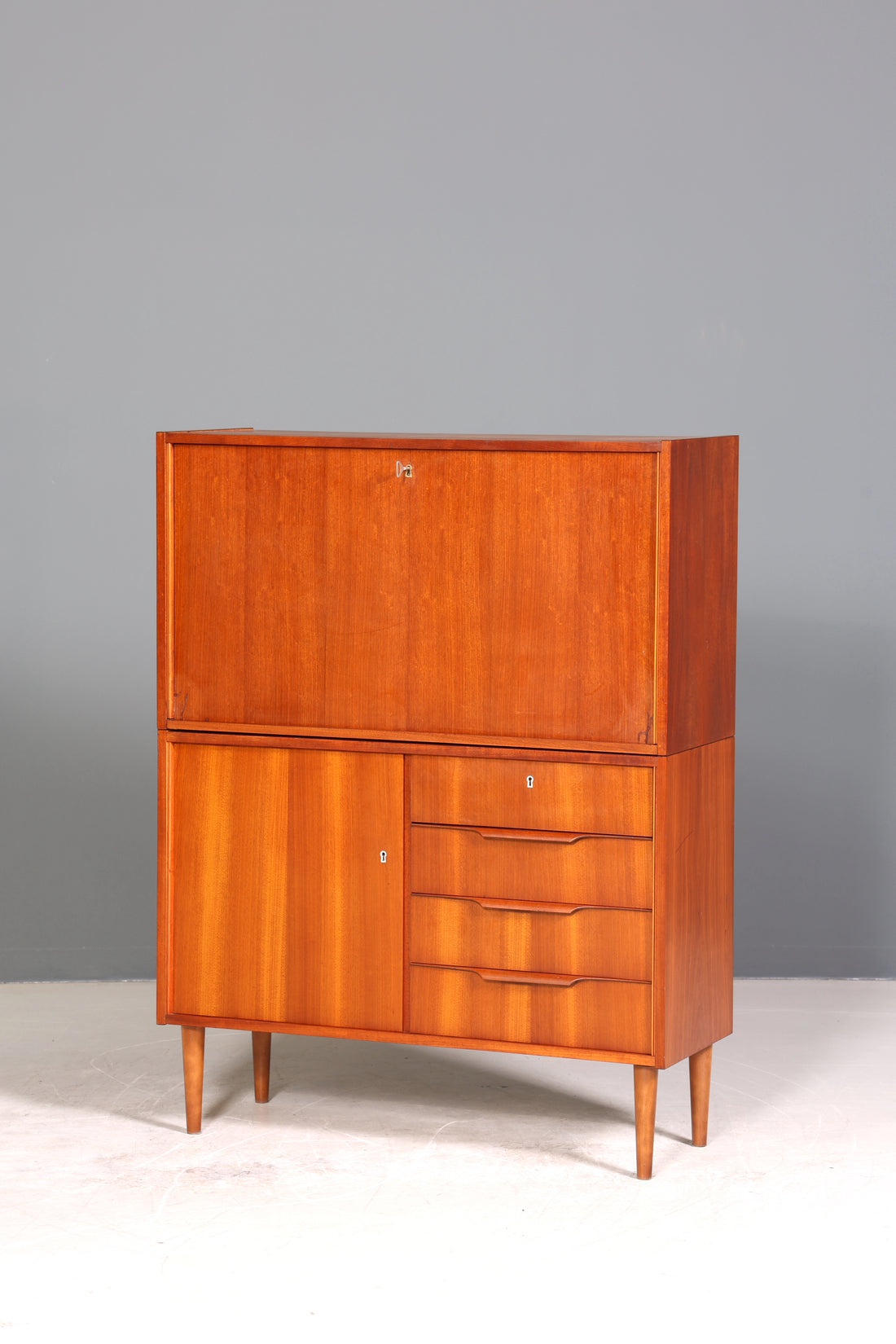 Wunderschöner Mid Century Schrank Danish Design Retro Sekretär Highboard Vintage Vertiko 60s