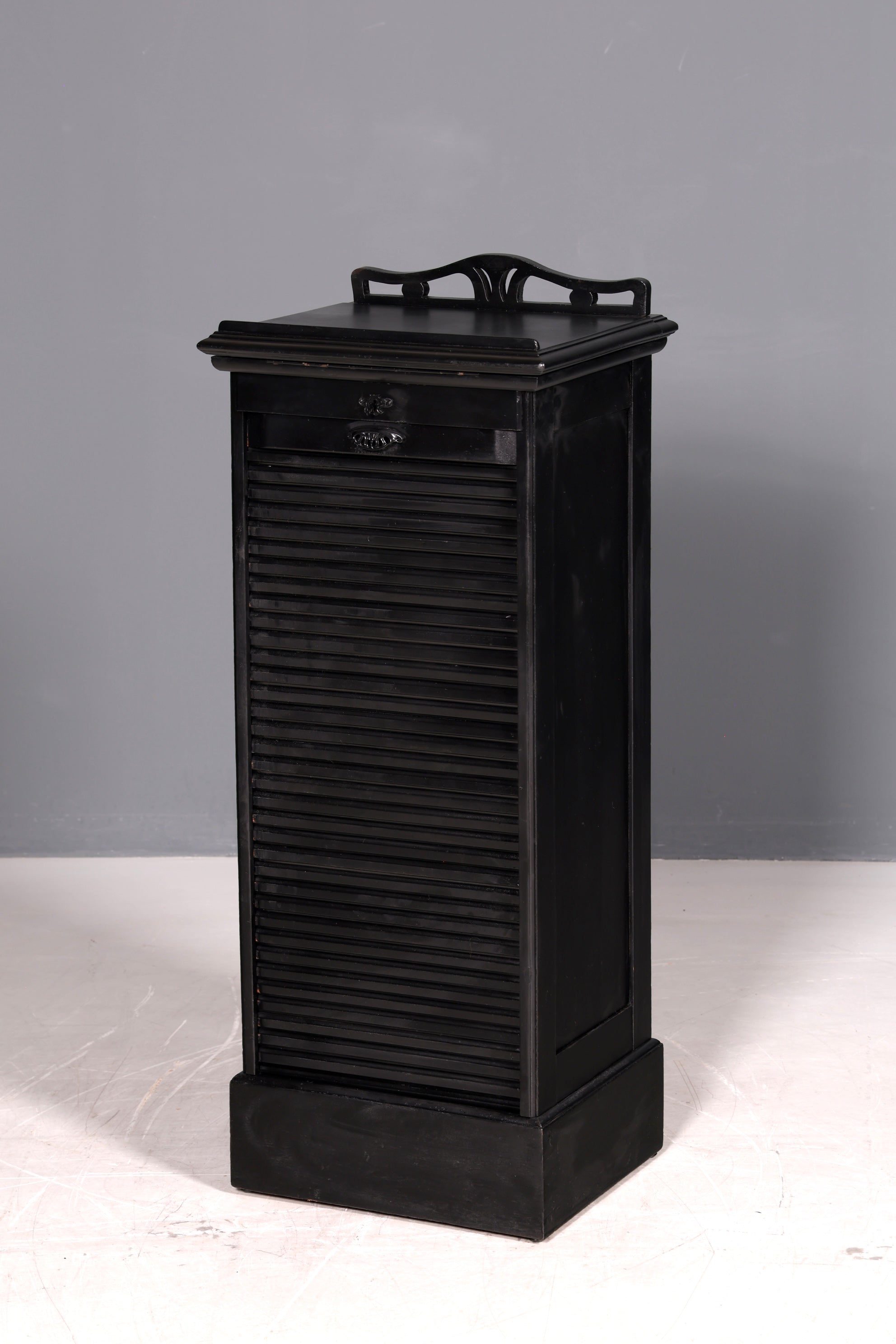 Stilvoller Jugendstil Rollladenschrank Antik Apothekerschrank Büroschrank Aktenschrank Holz