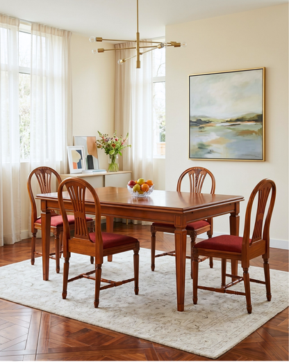 4x Noble English Chairs English Dining Chairs Antique 60s Regency Kitchen Chairs Chair Set