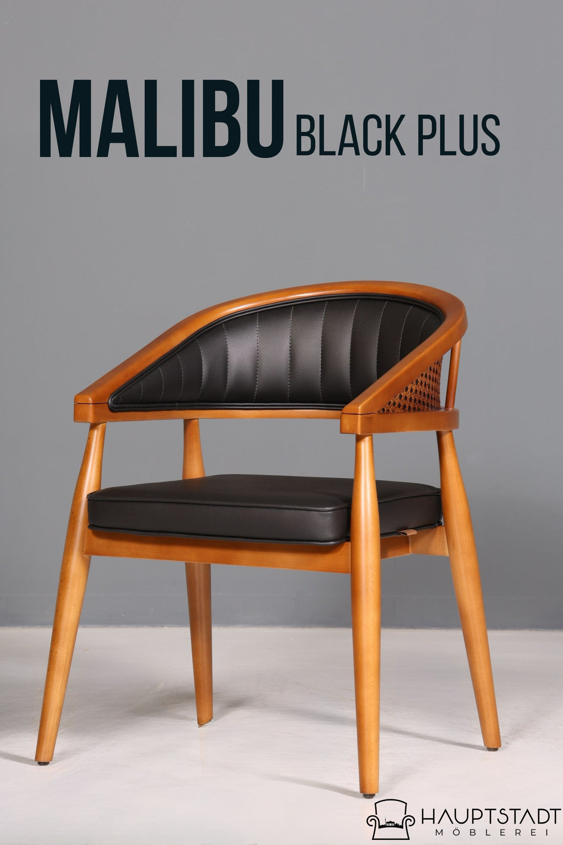 Edler Korbgeflecht Esszimmer Stuhl &quot;Malibu Black Plus&quot; Küchenstuhl Armlehnstuhl Buche Sekretär Stuhl